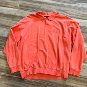 Essentials Fear Of God Coral Long Sleeve Polo